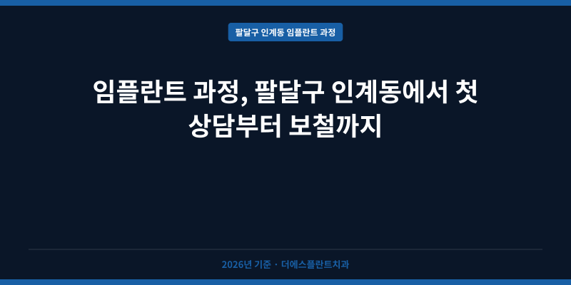임플란트 과정, 팔달구 인계동에서 첫 상담부터 보철까지